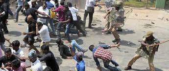 police lathi charge Vedanta Sterlite protestors