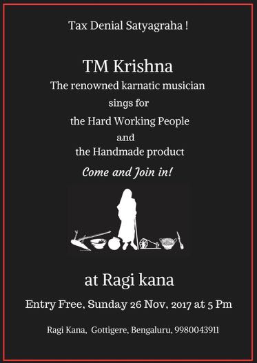 TM Krishna concert poster